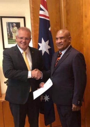 High Commissioner Kali with Australian PM Scott 